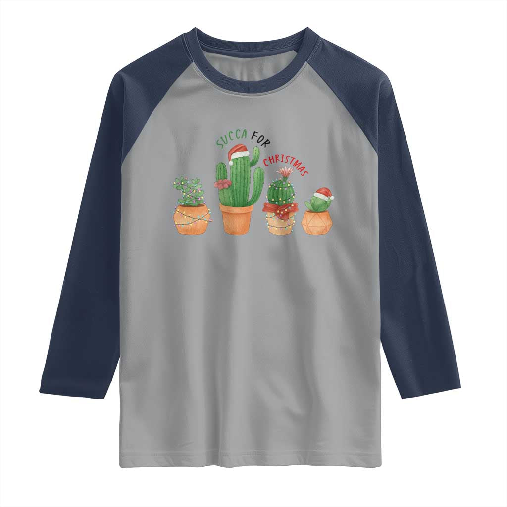 Funny Succulent Plant Lover Gift Raglan Shirt Succa For Christmas - Wonder Print Shop