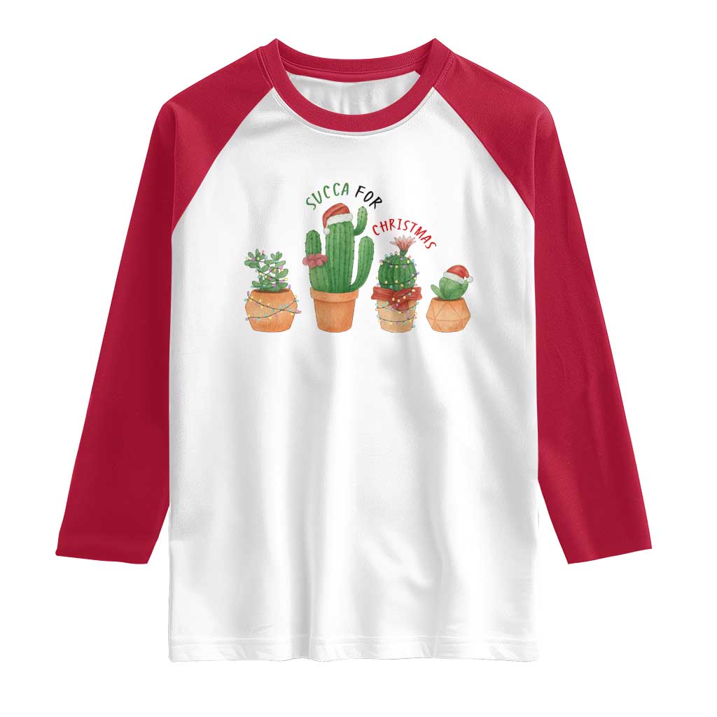 Funny Succulent Plant Lover Gift Raglan Shirt Succa For Christmas - Wonder Print Shop
