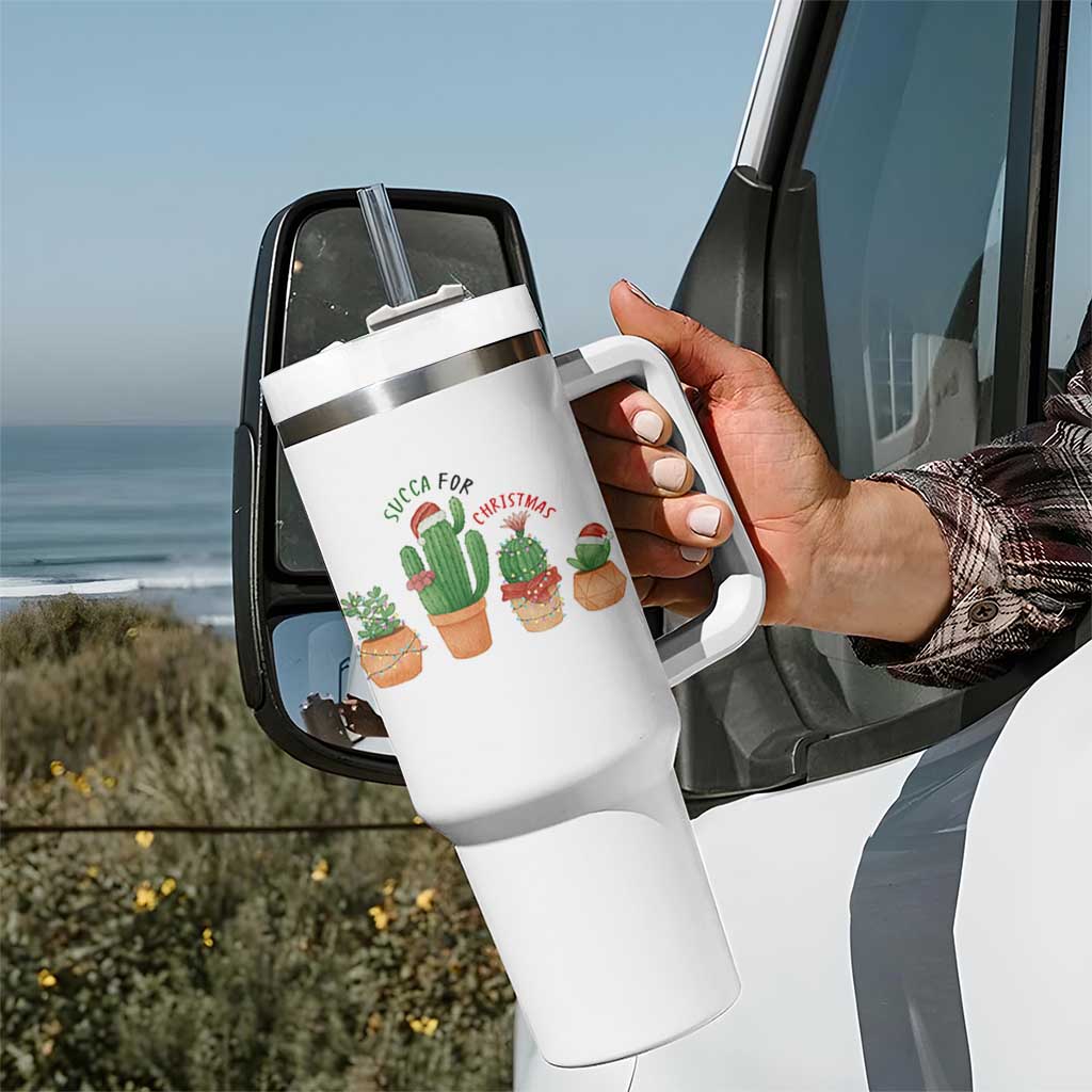 Funny Succulent Plant Lover Gift Tumbler With Handle Succa For Christmas - Wonder Print Shop