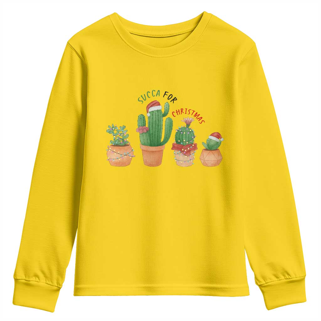 Funny Succulent Plant Lover Gift Youth Sweatshirt Succa For Christmas - Wonder Print Shop