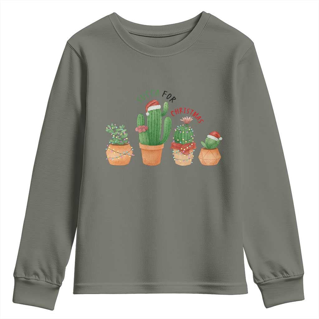 Funny Succulent Plant Lover Gift Youth Sweatshirt Succa For Christmas - Wonder Print Shop