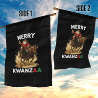 Funny Black Santa Cowboy Garden Flag Merry Kwanzaa Cultural Pride Gift - Wonder Print Shop
