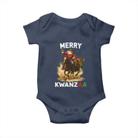 Funny Black Santa Cowboy Baby Onesie Merry Kwanzaa Cultural Pride Gift - Wonder Print Shop