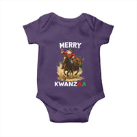 Funny Black Santa Cowboy Baby Onesie Merry Kwanzaa Cultural Pride Gift - Wonder Print Shop
