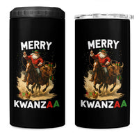 Funny Black Santa Cowboy 4 in 1 Can Cooler Tumbler Merry Kwanzaa Cultural Pride Gift - Wonder Print Shop