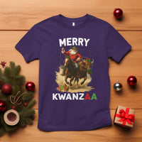 Funny Black Santa Cowboy T Shirt Merry Kwanzaa Cultural Pride Gift - Wonder Print Shop