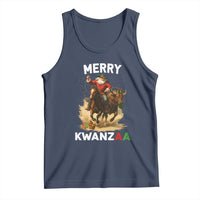 Funny Black Santa Cowboy Tank Top Merry Kwanzaa Cultural Pride Gift - Wonder Print Shop