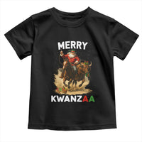 Funny Black Santa Cowboy Toddler T Shirt Merry Kwanzaa Cultural Pride Gift - Wonder Print Shop