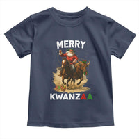 Funny Black Santa Cowboy Toddler T Shirt Merry Kwanzaa Cultural Pride Gift - Wonder Print Shop