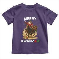 Funny Black Santa Cowboy Toddler T Shirt Merry Kwanzaa Cultural Pride Gift - Wonder Print Shop