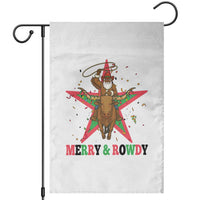 Merry And Rowdy Kwanzaa Santa Cowboy Christmas Gift Garden Flag - Wonder Print Shop