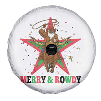 Merry And Rowdy Kwanzaa Santa Cowboy Christmas Gift Spare Tire Cover - Wonder Print Shop