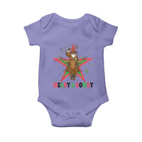 Merry And Rowdy Kwanzaa Santa Cowboy Christmas Gift Baby Onesie - Wonder Print Shop