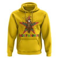 Merry And Rowdy Kwanzaa Santa Cowboy Christmas Gift Hoodie - Wonder Print Shop