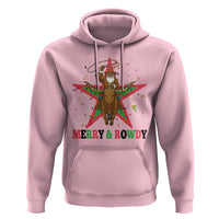Merry And Rowdy Kwanzaa Santa Cowboy Christmas Gift Hoodie - Wonder Print Shop