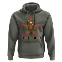 Merry And Rowdy Kwanzaa Santa Cowboy Christmas Gift Hoodie - Wonder Print Shop