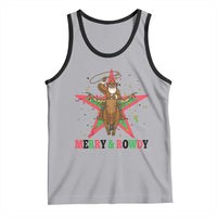 Merry And Rowdy Kwanzaa Santa Cowboy Christmas Gift Tank Top - Wonder Print Shop