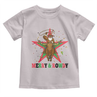 Merry And Rowdy Kwanzaa Santa Cowboy Christmas Gift Toddler T Shirt - Wonder Print Shop