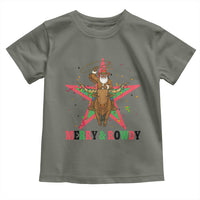 Merry And Rowdy Kwanzaa Santa Cowboy Christmas Gift Toddler T Shirt - Wonder Print Shop