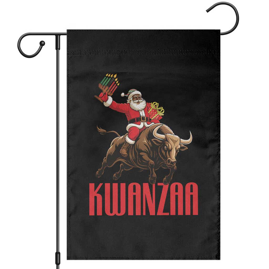 Happy Kwanzaa Garden Flag Rodeo Black Santa African American Holiday Gift - Wonder Print Shop