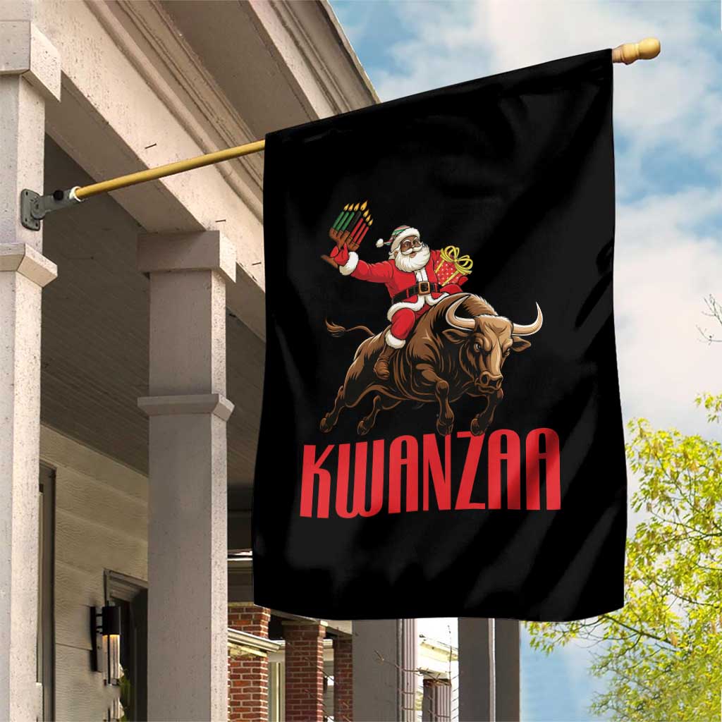 Happy Kwanzaa Garden Flag Rodeo Black Santa African American Holiday Gift - Wonder Print Shop