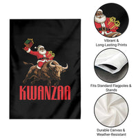 Happy Kwanzaa Garden Flag Rodeo Black Santa African American Holiday Gift - Wonder Print Shop