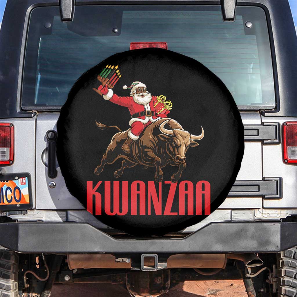 Happy Kwanzaa Spare Tire Cover Rodeo Black Santa African American Holiday Gift - Wonder Print Shop
