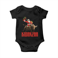 Happy Kwanzaa Baby Onesie Rodeo Black Santa African American Holiday Gift - Wonder Print Shop
