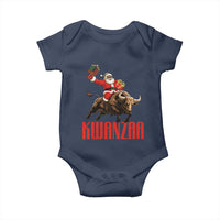 Happy Kwanzaa Baby Onesie Rodeo Black Santa African American Holiday Gift - Wonder Print Shop