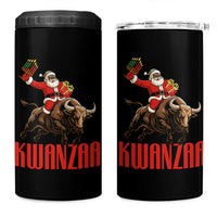 Happy Kwanzaa 4 in 1 Can Cooler Tumbler Rodeo Black Santa African American Holiday Gift - Wonder Print Shop