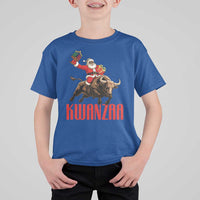 Happy Kwanzaa T Shirt For Kid Rodeo Black Santa African American Holiday Gift - Wonder Print Shop