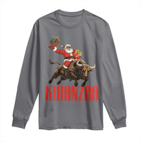 Happy Kwanzaa Long Sleeve Shirt Rodeo Black Santa African American Holiday Gift - Wonder Print Shop