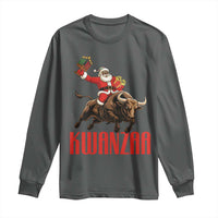 Happy Kwanzaa Long Sleeve Shirt Rodeo Black Santa African American Holiday Gift - Wonder Print Shop