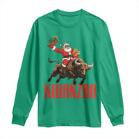 Happy Kwanzaa Long Sleeve Shirt Rodeo Black Santa African American Holiday Gift - Wonder Print Shop