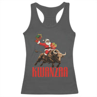 Happy Kwanzaa Racerback Tank Top Rodeo Black Santa African American Holiday Gift - Wonder Print Shop