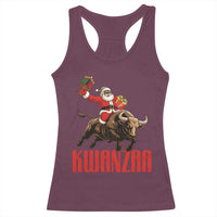 Happy Kwanzaa Racerback Tank Top Rodeo Black Santa African American Holiday Gift - Wonder Print Shop