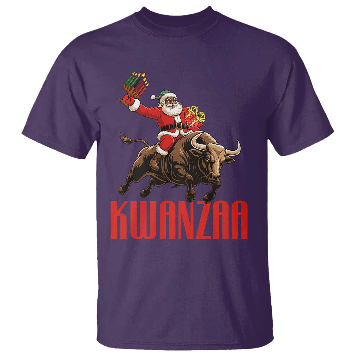 Happy Kwanzaa T Shirt Rodeo Black Santa African American Holiday Gift - Wonder Print Shop