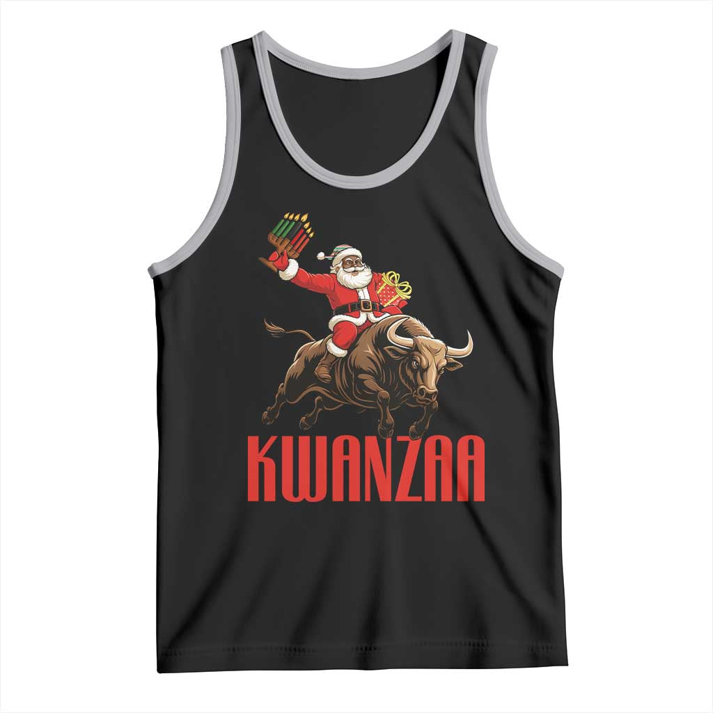 Happy Kwanzaa Tank Top Rodeo Black Santa African American Holiday Gift - Wonder Print Shop