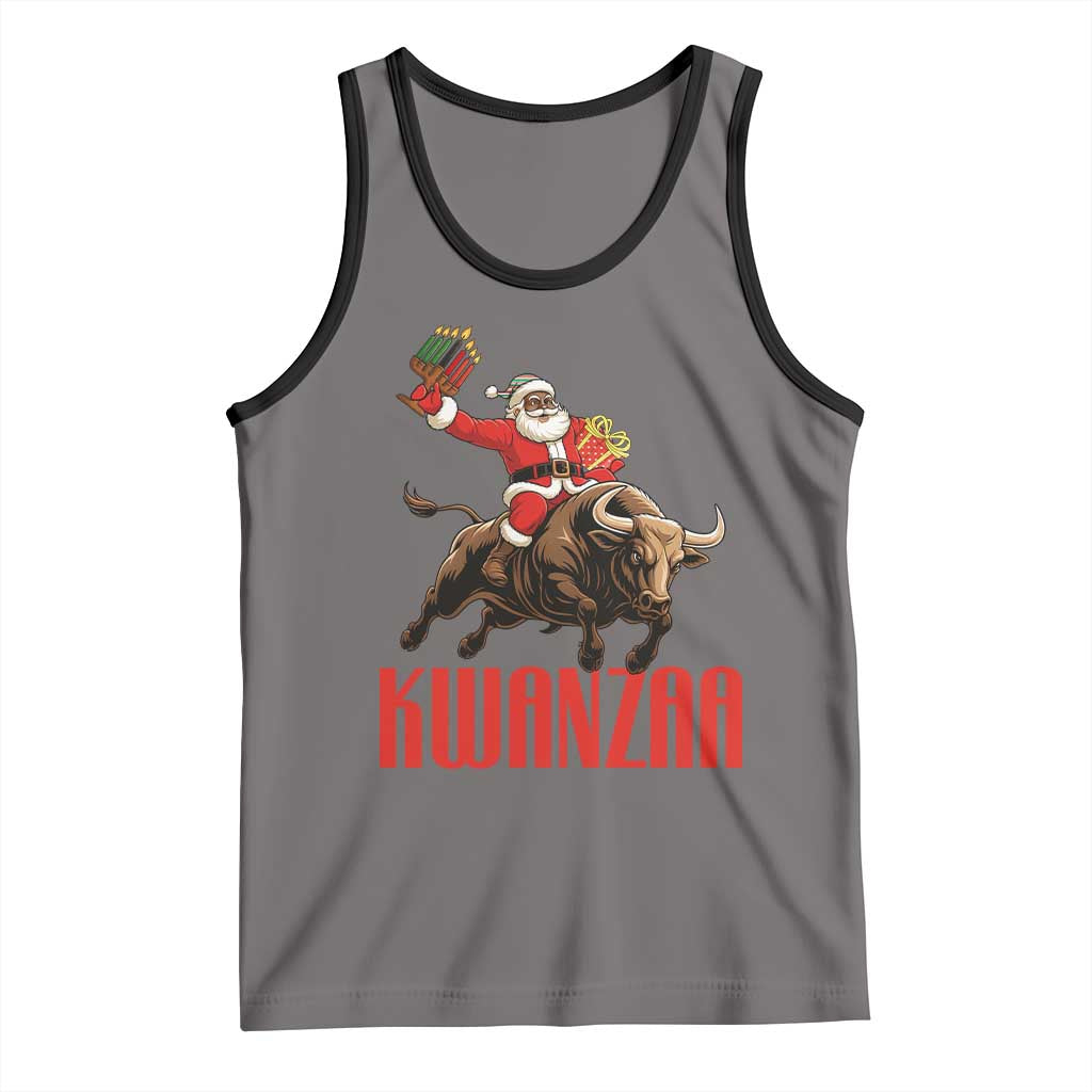 Happy Kwanzaa Tank Top Rodeo Black Santa African American Holiday Gift - Wonder Print Shop