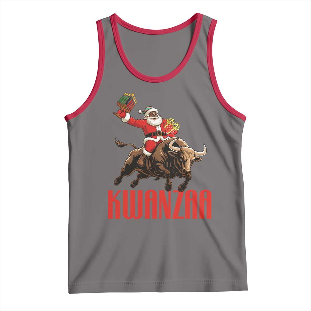 Happy Kwanzaa Tank Top Rodeo Black Santa African American Holiday Gift - Wonder Print Shop