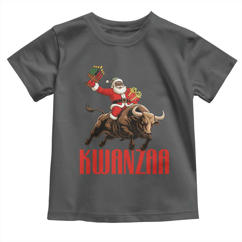 Happy Kwanzaa Toddler T Shirt Rodeo Black Santa African American Holiday Gift - Wonder Print Shop