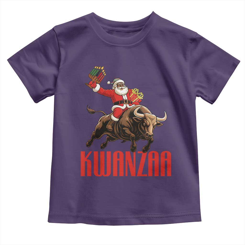Happy Kwanzaa Toddler T Shirt Rodeo Black Santa African American Holiday Gift - Wonder Print Shop