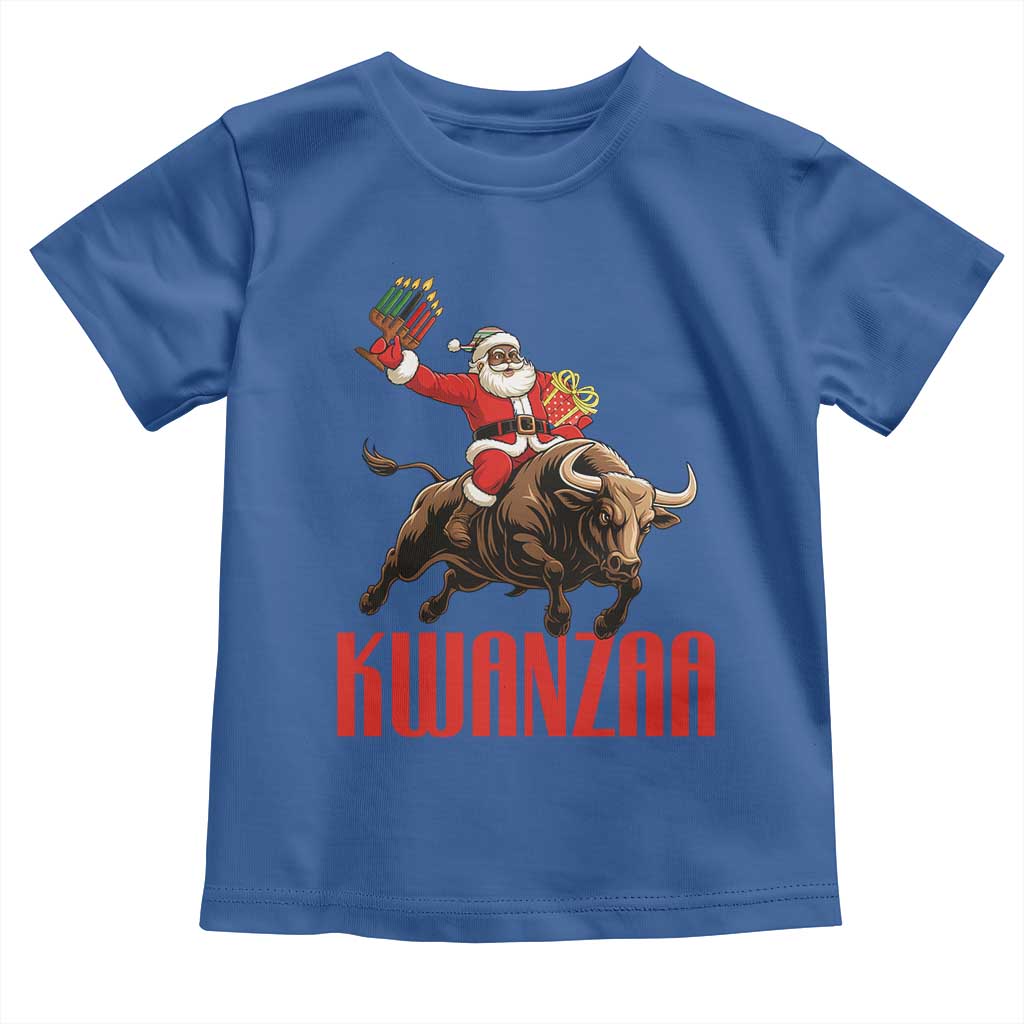 Happy Kwanzaa Toddler T Shirt Rodeo Black Santa African American Holiday Gift - Wonder Print Shop