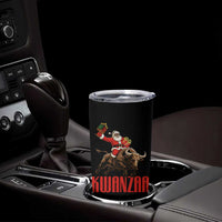 Happy Kwanzaa Tumbler Cup Rodeo Black Santa African American Holiday Gift - Wonder Print Shop