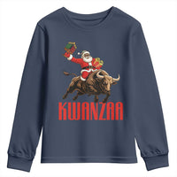 Happy Kwanzaa Youth Sweatshirt Rodeo Black Santa African American Holiday Gift - Wonder Print Shop