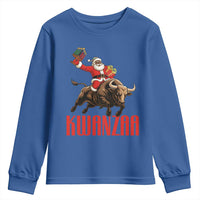 Happy Kwanzaa Youth Sweatshirt Rodeo Black Santa African American Holiday Gift - Wonder Print Shop