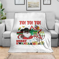 Merry Kwanzaa Black Santa Cowboy Throw Blanket African Heritage Celebration Gift - Wonder Print Shop