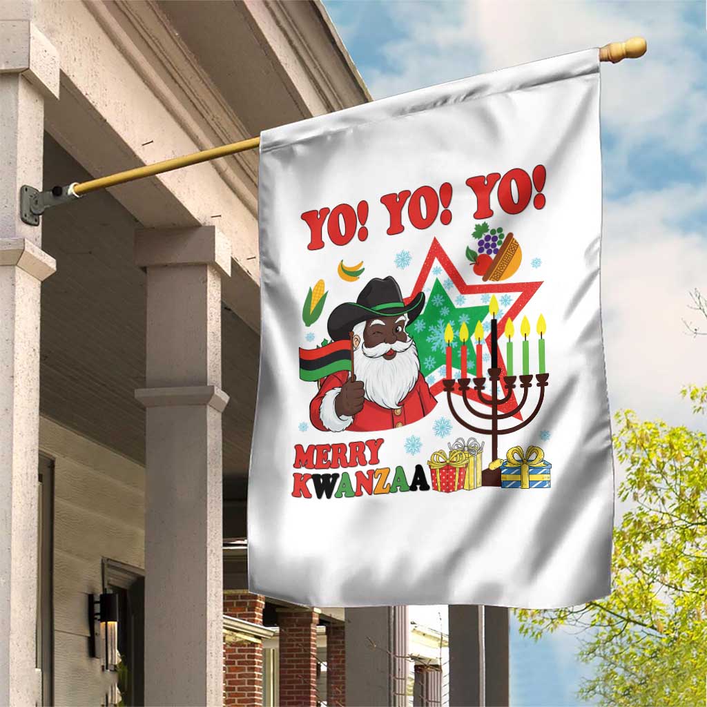 Merry Kwanzaa Black Santa Cowboy Garden Flag African Heritage Celebration Gift - Wonder Print Shop