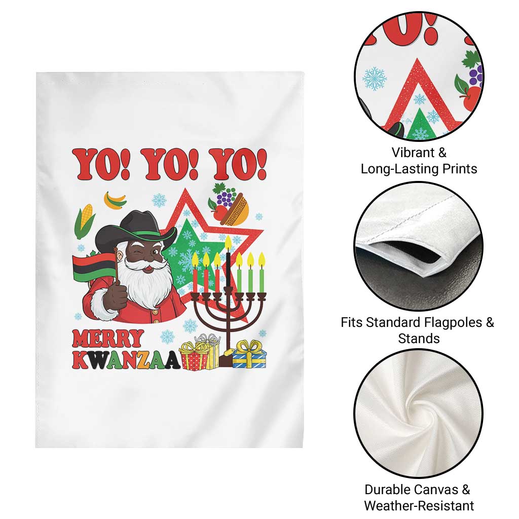 Merry Kwanzaa Black Santa Cowboy Garden Flag African Heritage Celebration Gift - Wonder Print Shop