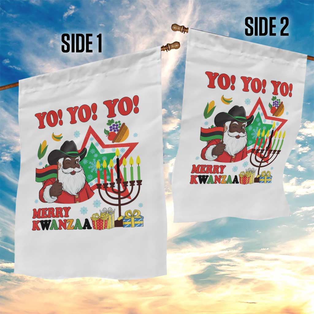 Merry Kwanzaa Black Santa Cowboy Garden Flag African Heritage Celebration Gift - Wonder Print Shop